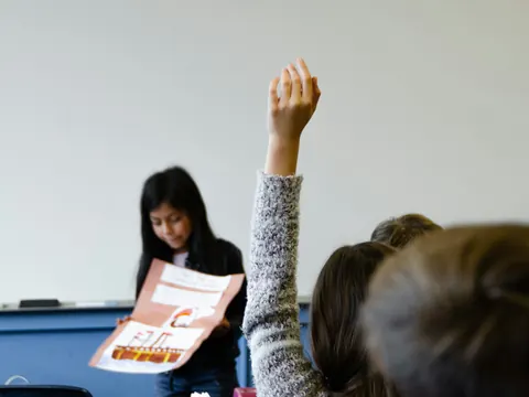 Child engaged in class at PLA